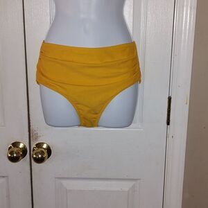 Romwe yellow high waist bikini bottom Sz M